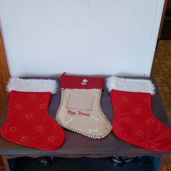 Set of 3 "Pet and Parents" Christmas Stockings! - Picture 1 of 4